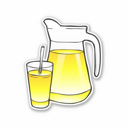 Sapsap en glazen tumbler sticker (Voorkant)