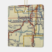 Sapulpa Oklahoma Retro Keramisch Ornament (Links)