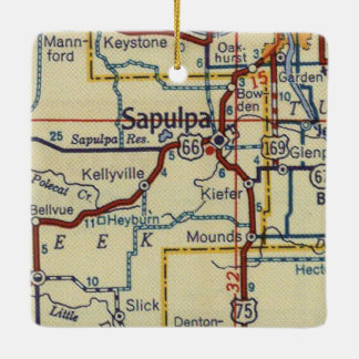 Sapulpa Oklahoma Retro Keramisch Ornament