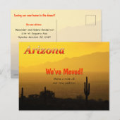 Saquaro Cactus met Golden Arizona Sunset Aankondigingskaart (Voorkant / Achterkant)