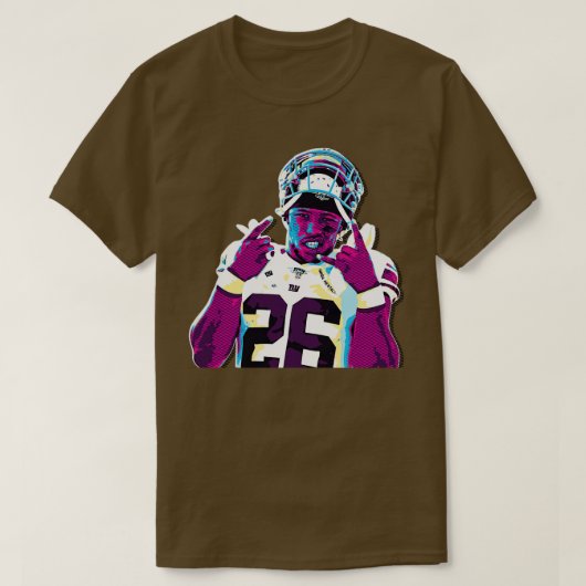 Saquon Barkley Retro jaren '80 T-shirt (Design voorkant)