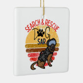SAR K-9 Professional-honden zoeken en redden Keramisch Ornament (Rechts)