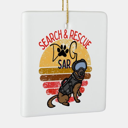 SAR K-9 Professional-honden zoeken en redden Keramisch Ornament (Rechts)