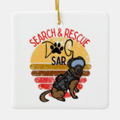 SAR K-9 Professional-honden zoeken en redden Keramisch Ornament (Voorkant)