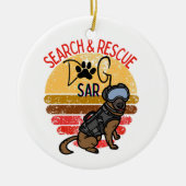 SAR K-9 Professional-honden zoeken en redden Keramisch Ornament (Voorkant)