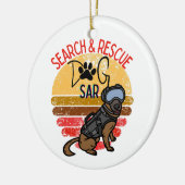 SAR K-9 Professional-honden zoeken en redden Keramisch Ornament (Links)