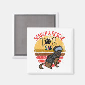 SAR K-9 Professional-honden zoeken en redden Magneet (Voorkant / Achterkant)