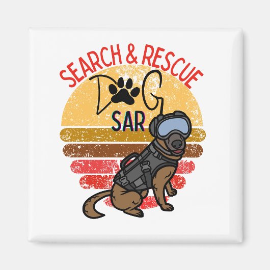 SAR K-9 Professional-honden zoeken en redden Magneet (Voorkant)