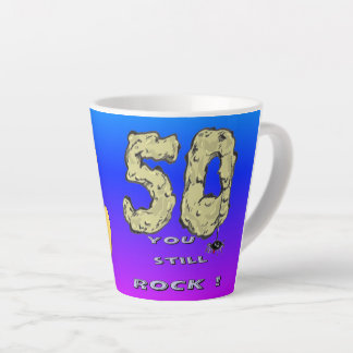Sara 50e Jubileum Harten Blauw Paarse Latte Mok