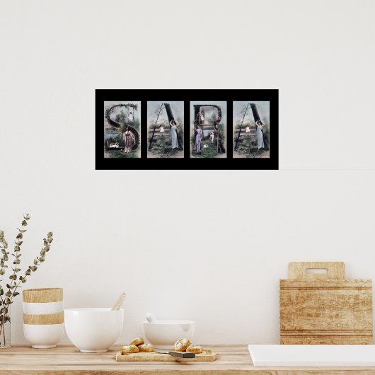 SARA Alphabet Letter Name Art Poster (Keuken)