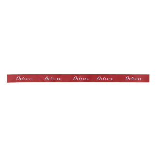 Sara Custom Matching Ribbon Believe Red Satijnen Lint