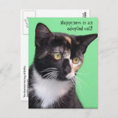 Sara, geluk is een geadopteerde kat! Briefkaart (Voorkant / Achterkant)