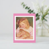 Sara Holding a Cat, door Mary Cassatt, Briefkaart (Staand voorkant)
