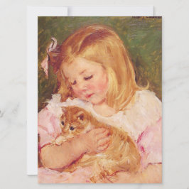 Sara Holding a Cat (door Mary Cassatt) Kaart