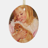 Sara Holding a Cat (door Mary Cassatt) Keramisch Ornament (Rechts)