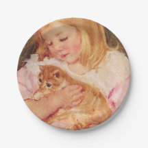 Sara Holding a Cat (door Mary Cassatt)