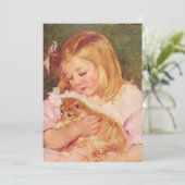 Sara Holding a Cat | Mary Cassatt (Staand voorkant)