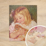 Sara Holding a Cat | Mary Cassatt Legpuzzel<br><div class="desc">Sara Holding a Cat (1908) van de Amerikaanse impressionist Mary Cassatt. Origineel kunstschilderij toont een portret van een klein meisje met een roze jurk en een kitten. Gebruik de ontwerphulpmiddelen om douanetekst toe te voegen of het afbeelding te personaliseren.</div>