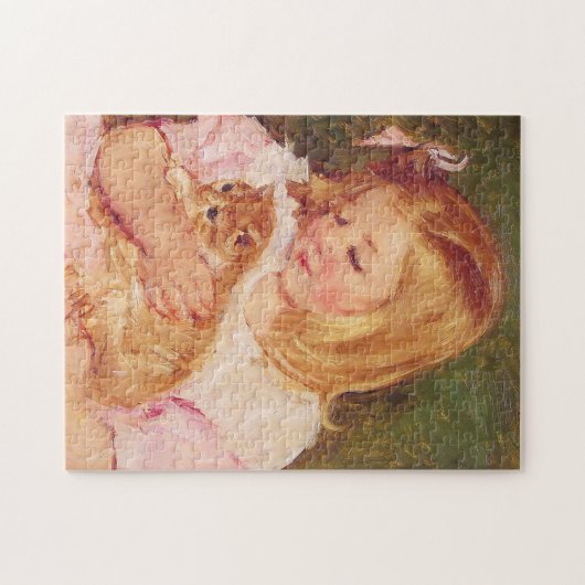 Sara Holding a Cat | Mary Cassatt Legpuzzel (Horizontaal)