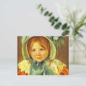 Sara in een Green Bonnet. c. 1901, Mary Cassatt Briefkaart (Staand voorkant)