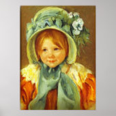 Sara in een Green Bonnet. c. 1901, Mary Cassatt Poster (Voorkant)