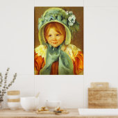 Sara in een Green Bonnet. c. 1901, Mary Cassatt Poster (Keuken)