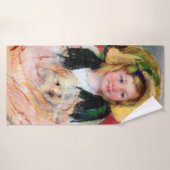 Sara met haar hond, Cassatt Badhanddoek (Badhanddoek)