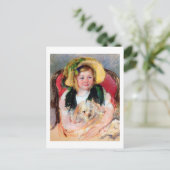 Sara met haar hond, Cassatt Briefkaart (Staand voorkant)