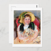 Sara met haar hond, Cassatt Briefkaart (Voorkant / Achterkant)