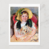 Sara met haar hond, Cassatt Briefkaart (Voorkant)