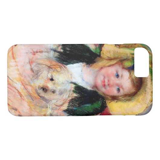 Sara met haar hond, Cassatt Case-Mate iPhone Case (Achterkant (Horizontaal))