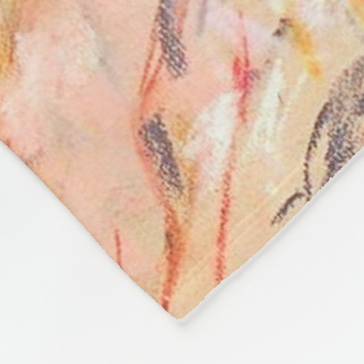 Sara met haar hond, Cassatt Fleece Deken (Hoek)