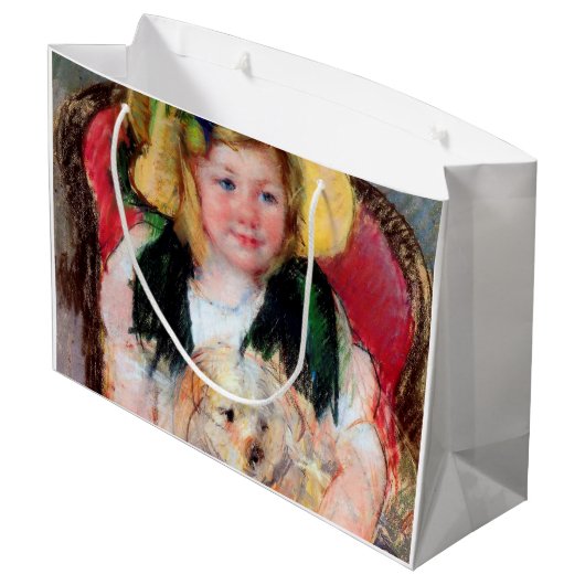 Sara met haar hond, Cassatt Groot Cadeauzakje (Achterkant Gekanteld)