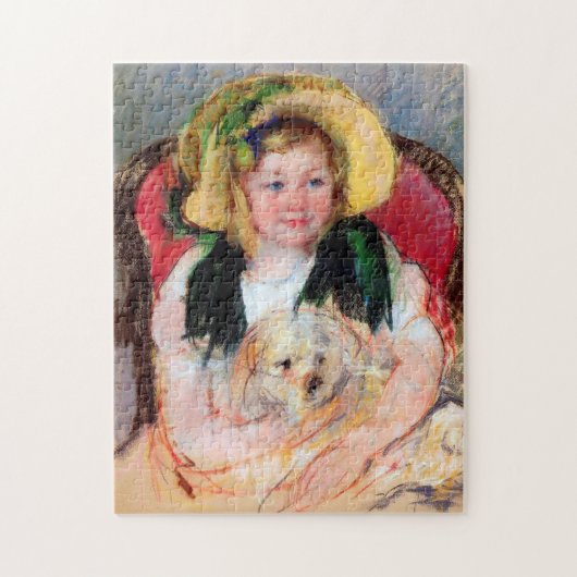 Sara met haar hond, Cassatt Legpuzzel (Verticaal)