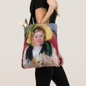 Sara met haar hond, Cassatt Tote Bag (Dichtbij)