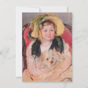 Sara met haar hond (door Mary Cassatt) Wenskaart