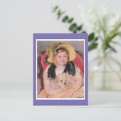 Sara met haar hond in Armstoel, door Mary Cassatt, Feestdagenkaart (Staand voorkant)