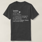 Sara Naam Definitie Sara Vrouw Naam 1 T-shirt (Design voorkant)