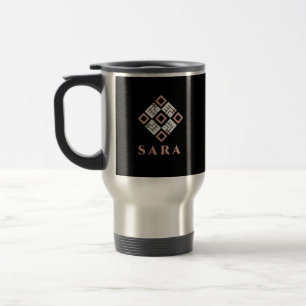 SARA Naam Mok Modern Geometrisch Kufisch Patroon