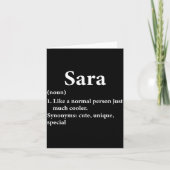 Sara Name Definition Funny D  Kaart (Voorkant)