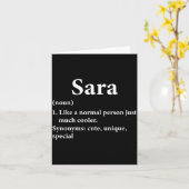 Sara Name Definition Funny D Kaart (Gele Bloem)