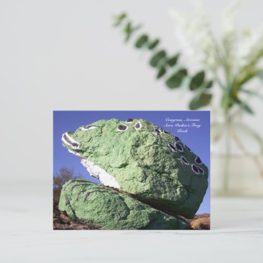 Sara Perkins Frog Rock Briefkaart (Staand voorkant)