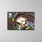 Sara Roos bij de vijver Uitgestrekte Canvas Prints (Voorkant)