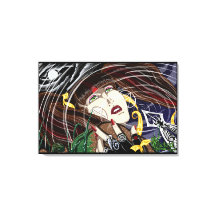 Sara Roos bij de vijver Uitgestrekte Canvas Prints