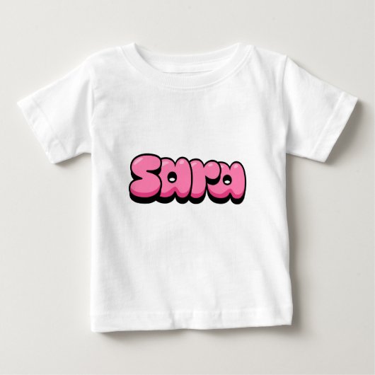 Sara roze Baby T-Shirt (Voorkant)
