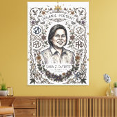 SARA Z. DUTERTE-ORGANISCH PORTRET CANVAS AFDRUK (Insitu (Woonkamer))
