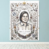 SARA Z. DUTERTE-ORGANISCH PORTRET CANVAS AFDRUK (Insitu (Houten vloer))