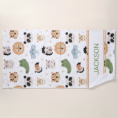 Sarafi Oerwoud dierenstrandlaken Strandlaken (Voorkant)