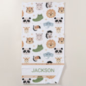 Sarafi Oerwoud dierenstrandlaken Strandlaken (Voorkant)