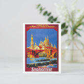 Saragosse, Spanje, stad, oud briefkaart (Staand voorkant)